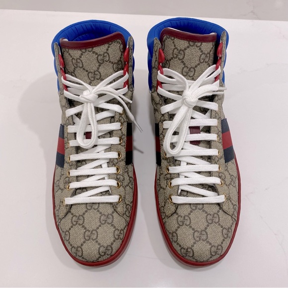GUCCI ACE GG SUPREME HIGH-TOP SNEAKER - Picture 3 of 9